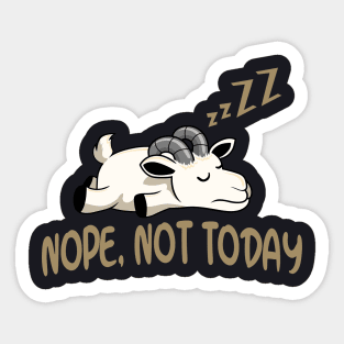 Funny lazy Goat Sticker